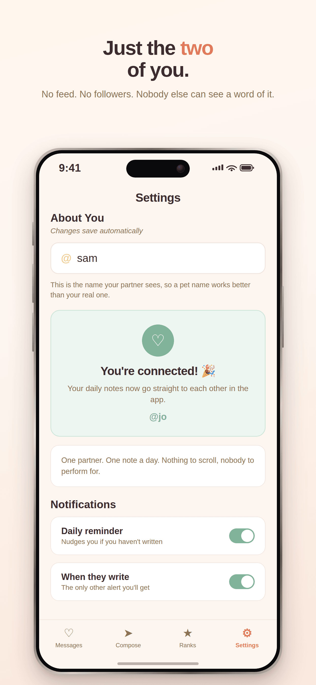 App Store screenshot 5: Just the two
